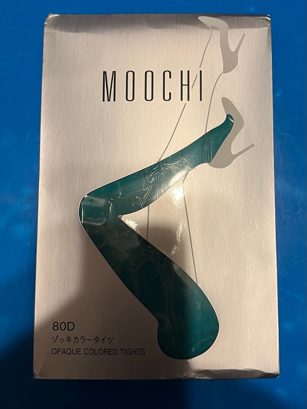 Moochi 80D Opaque Green Colored Tights NWT One Size Colored Pantyhose